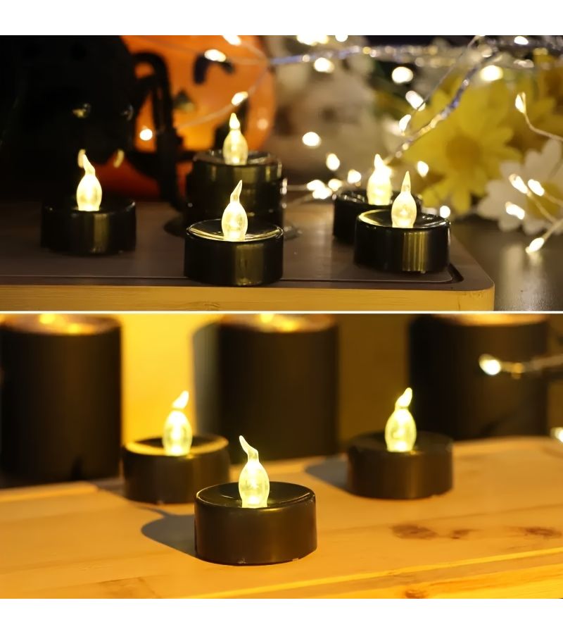20 Pack LED Tea Light Candles 200 Hour CR2032 Battery Flickering Realistic Warm Glow - Image 2
