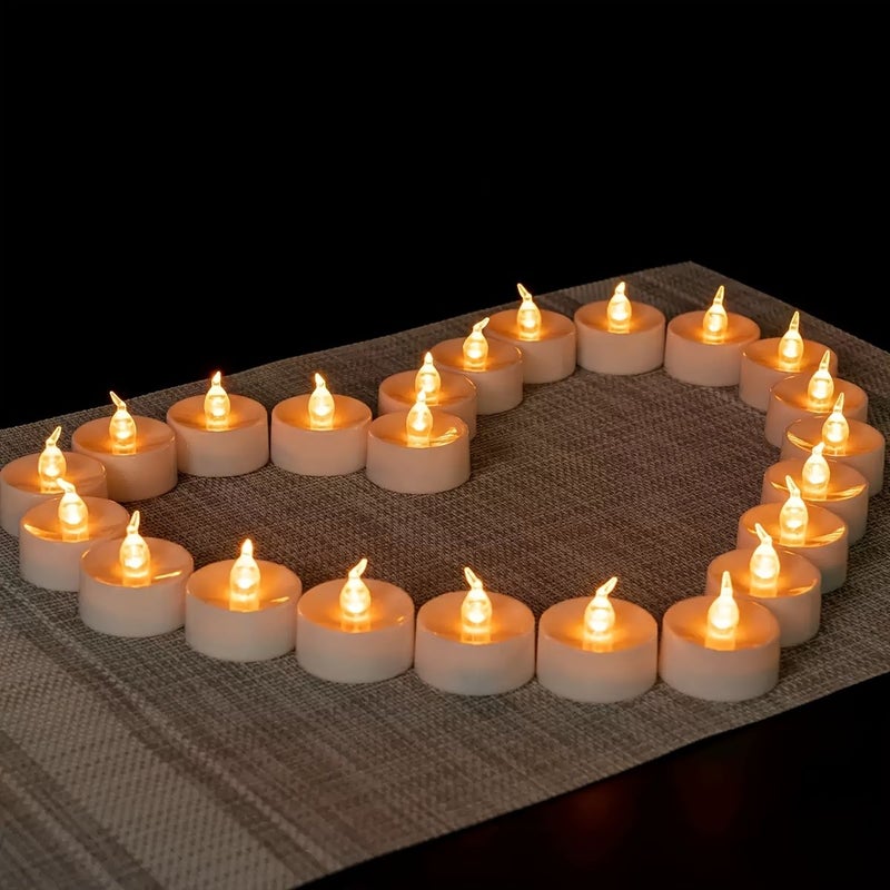 20 Pack LED Tea Light Candles 200 Hour CR2032 Battery Flickering Realistic Warm Glow - Image 5