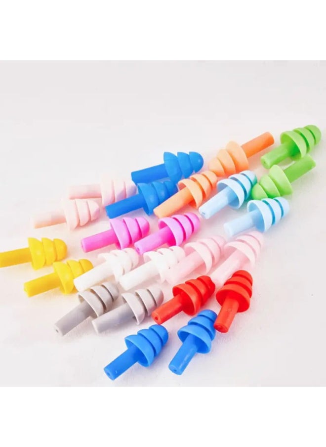 Generic Silicone Swimming Special Nose Clip Silicone Anti-soft Nose Diving Swimming Adults And Children Universal Anti-choking Nasal Plug-Colour:Orange Earplugs Waterproof Without Cord - Pack Of Three  - Image 1