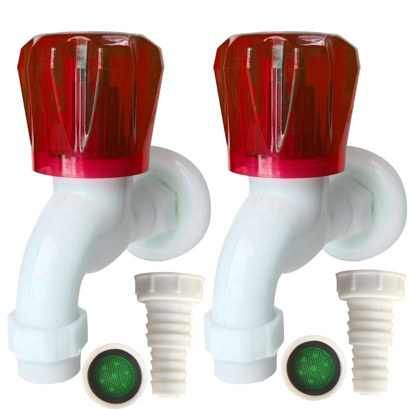 Techhark ® Polished ABS Plastic Based Multi-Use Water Tap ( White, Pack of 2) - Image 4