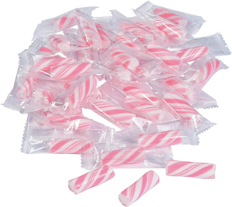 Fun Express Mini Candy Canes - 113 Individually Wrapped Sticks