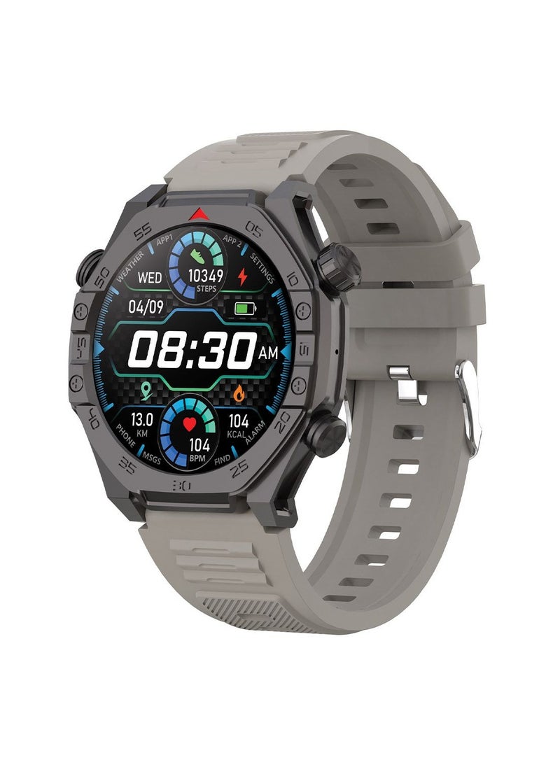 Moxedo Moxedo Revoltt SmartWatch for Men 1.43” Amoled Screen 100+ Watch Faces 120+ Sports Modes with Camera Control Compatible for Androis and iOS Phone - Titanium  - Image 1