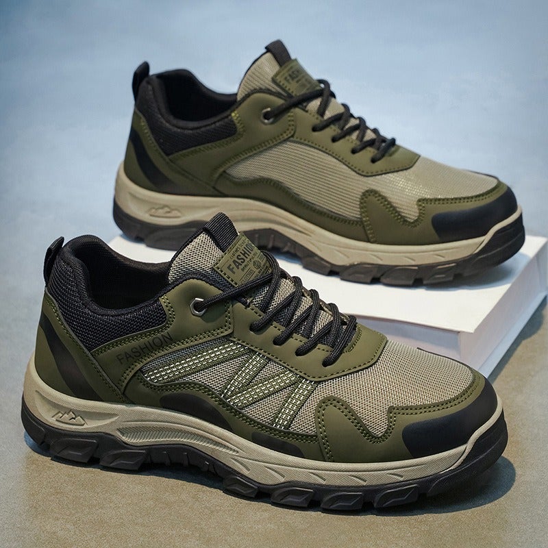 Men's Summer Hiking Shoes Breathable Mesh Outdoor Sports Shoes Non-Slip Wear-Resistant Lightweight Work Trekking Sneakers