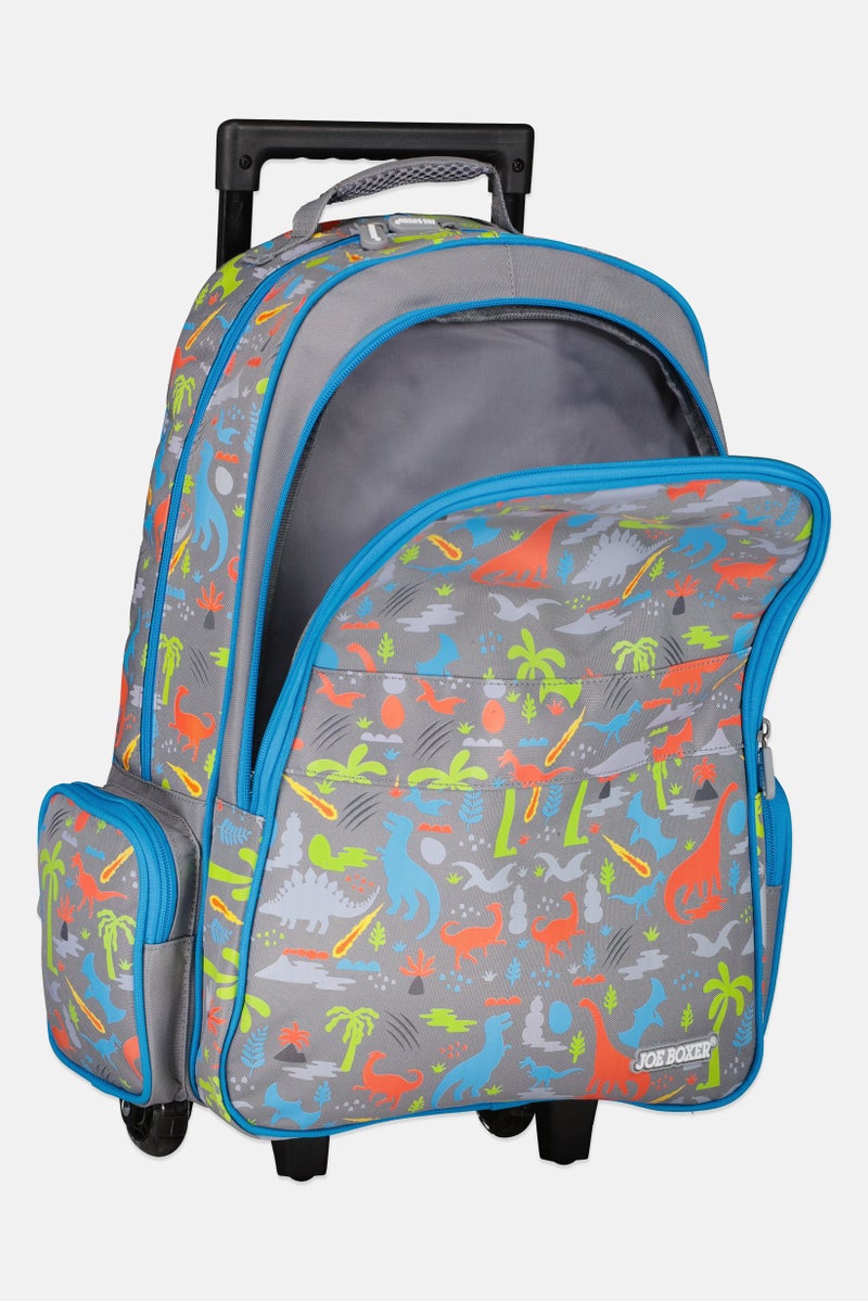 Joe Boxer Kids Boy Graphic Print Trolly Backpack, Multicolor - Image 3