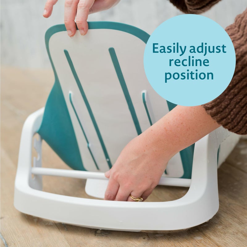 The First Years 4-in-1 Reclining Baby Bathtub â€“ Grows-with-Baby Adjustable Bath Seat â€“ Multi-Position Backrest for Newborn, Infant & Toddler Use â€“ Ages 0â€“24 Months - Image 3