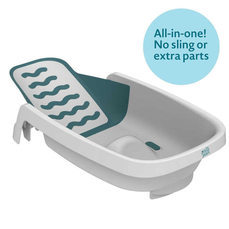The First Years 4-in-1 Reclining Baby Bathtub â€“ Grows-with-Baby Adjustable Bath Seat â€“ Multi-Position Backrest for Newborn, Infant & Toddler Use â€“ Ages 0â€“24 Months - Image 4