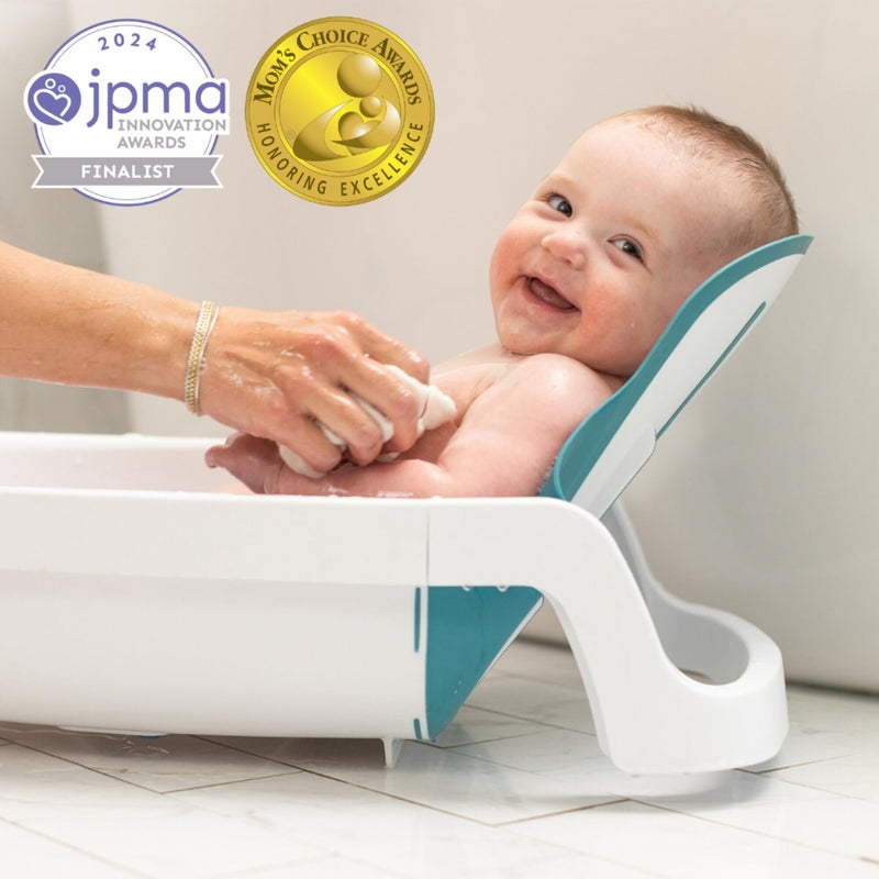 The First Years 4-in-1 Reclining Baby Bathtub â€“ Grows-with-Baby Adjustable Bath Seat â€“ Multi-Position Backrest for Newborn, Infant & Toddler Use â€“ Ages 0â€“24 Months - Image 5