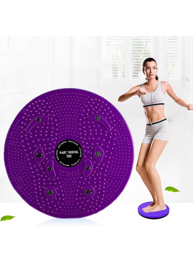 ZHUYIYI Waist Twister Body Shaping Board Wriggling Plate Twist Waist Torsion Disc Board Aerobic Magnet Female Twister Sports Equipment Purple Diameter: 9.75Inch - Image 2