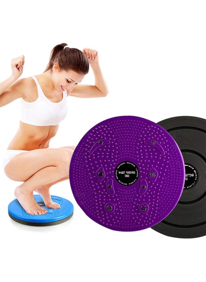 ZHUYIYI Waist Twister Body Shaping Board Wriggling Plate Twist Waist Torsion Disc Board Aerobic Magnet Female Twister Sports Equipment Purple Diameter: 9.75Inch - Image 1