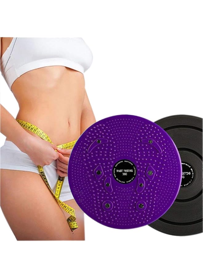 ZHUYIYI Waist Twister Body Shaping Board Wriggling Plate Twist Waist Torsion Disc Board Aerobic Magnet Female Twister Sports Equipment Purple Diameter: 9.75Inch - Image 3