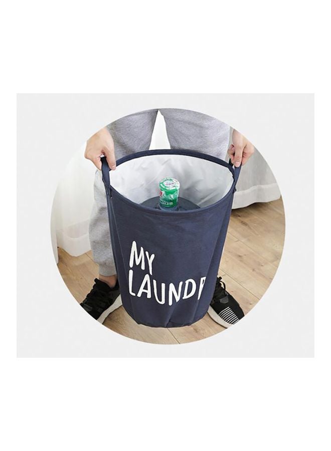 NIBEMINENT 2-Piece Laundry Bag Set Blue/White/Black 35x45cm - Image 5