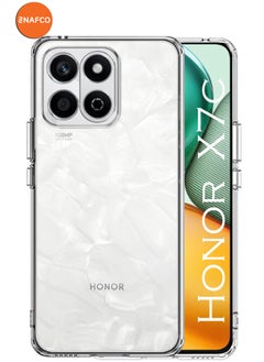 NAFCO For Honor X7c - Transparent Silicone Drop-Proof Clear Protective Phone Cover - Transparent  - Image 1