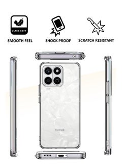 NAFCO For Honor X7c - Transparent Silicone Drop-Proof Clear Protective Phone Cover - Transparent  - Image 4