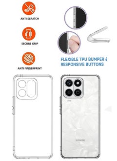NAFCO For Honor X7c - Transparent Silicone Drop-Proof Clear Protective Phone Cover - Transparent  - Image 3
