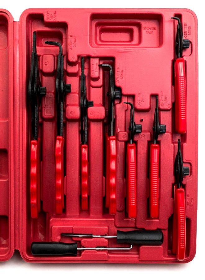 Bastex 11 piece Internal External Plier Set for Retaining Snap Ring and Circlip Removal Tools for Automobiles Lawnmowers and Farm Equipment Maintenance. Easy Push nut E Spiral an Split ring Removal. - Image 3