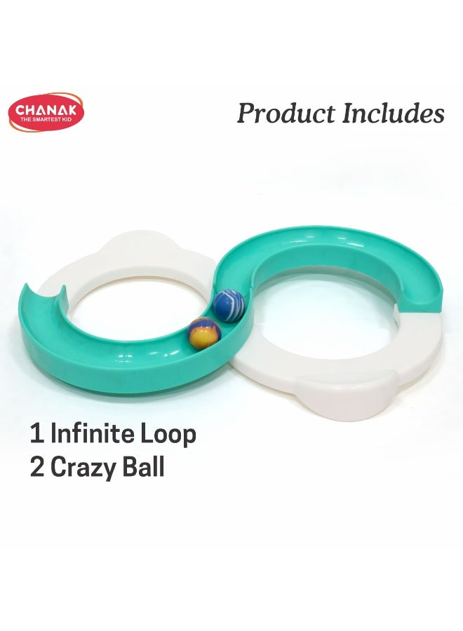 Chanak Infinite Loop Balancing Toy, Creative Track With 1 Bouncing Ball, 8-Shaped Balancing Loop For Kids (Color as per Availability) - Image 5