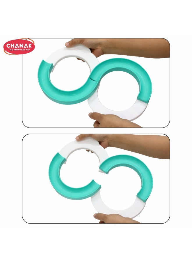 Chanak Infinite Loop Balancing Toy, Creative Track With 1 Bouncing Ball, 8-Shaped Balancing Loop For Kids (Color as per Availability) - Image 4