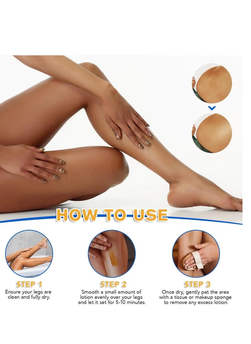 Yecuce - 118ml Airbrush Leg Makeup Lotion Effect Leg Makeup Moisturize Light Leg Makeup Waterproof No Transfer Long Lasting Leg Skin Makeup Cover Cover Leg Scar Varicose Veins and Tattoo Cover Up Makeup Cream Fairest Glow 02 - Image 1