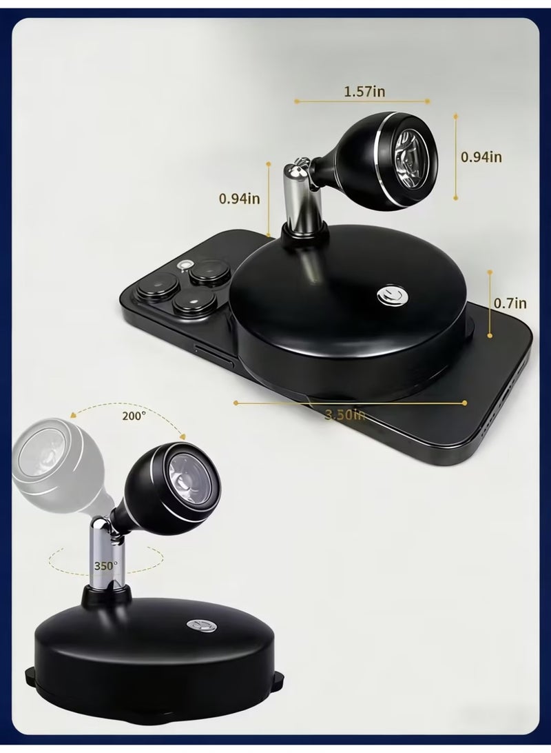 زونبون مصباحان LED موضعيان، يعملان بالبطارية، أضواء مميزة لعرض الأعمال الفنية على الحائط أو الخزانة، لاسلكيان، قابلان للتعتيم والدوران مع مؤقت (ضوء أبيض طبيعي) - Image 2