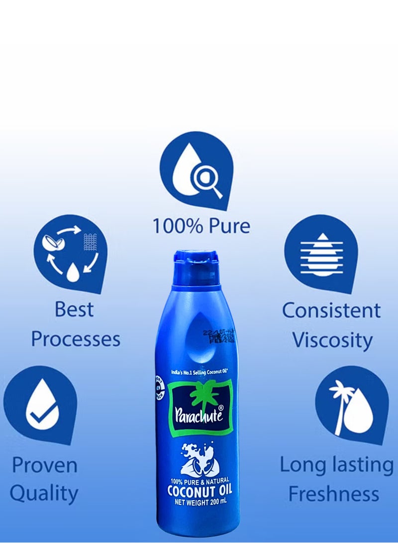 باراشوت زيت جوز الهند الأصلي النقي 100% 200 مل - Image 4
