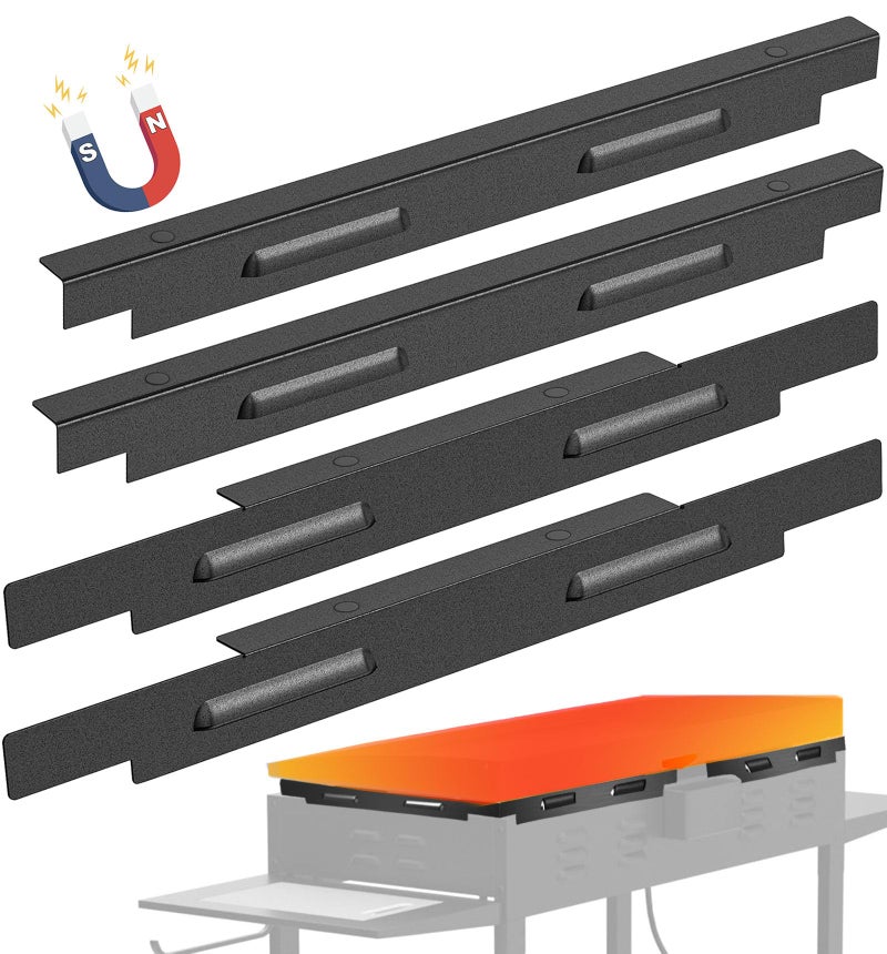 LimeCare Wind Guards for Blackstone 36 inch Griddle, Magnetic Wind Screens, Blackstone Griddle Accessories, Fit with Hood, Rear Grease Cup and Side Shelf, Heat Shield for Side Table, Grilling Gifts, Black - Image 1
