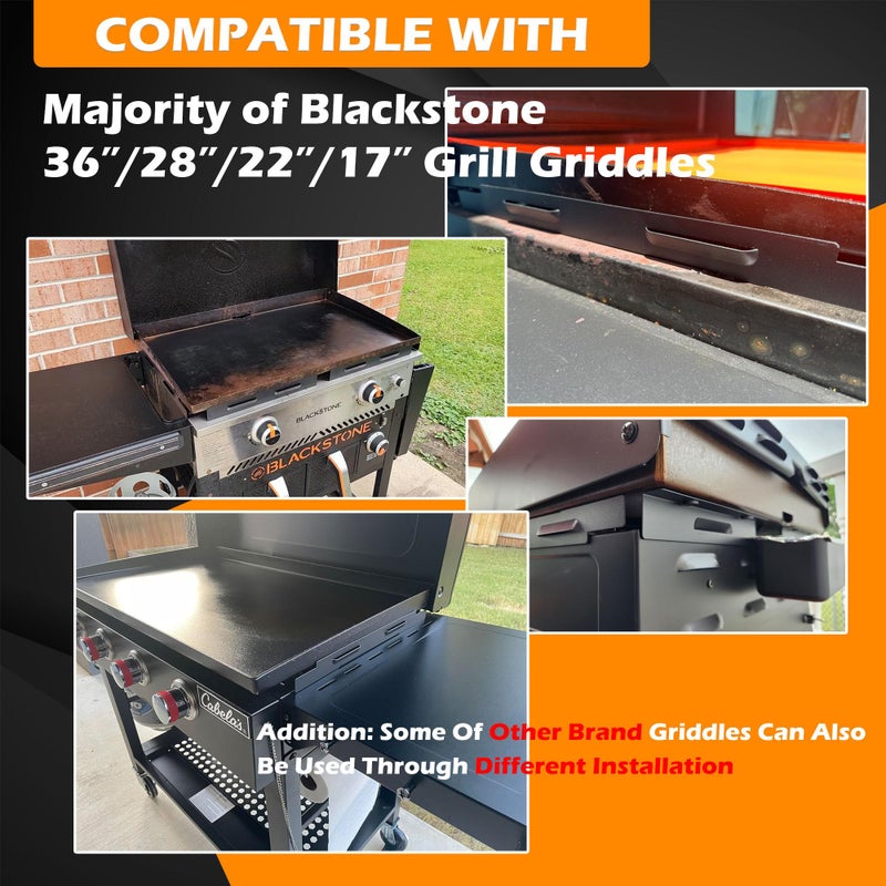 LimeCare Wind Guards for Blackstone 36 inch Griddle, Magnetic Wind Screens, Blackstone Griddle Accessories, Fit with Hood, Rear Grease Cup and Side Shelf, Heat Shield for Side Table, Grilling Gifts, Black - Image 5