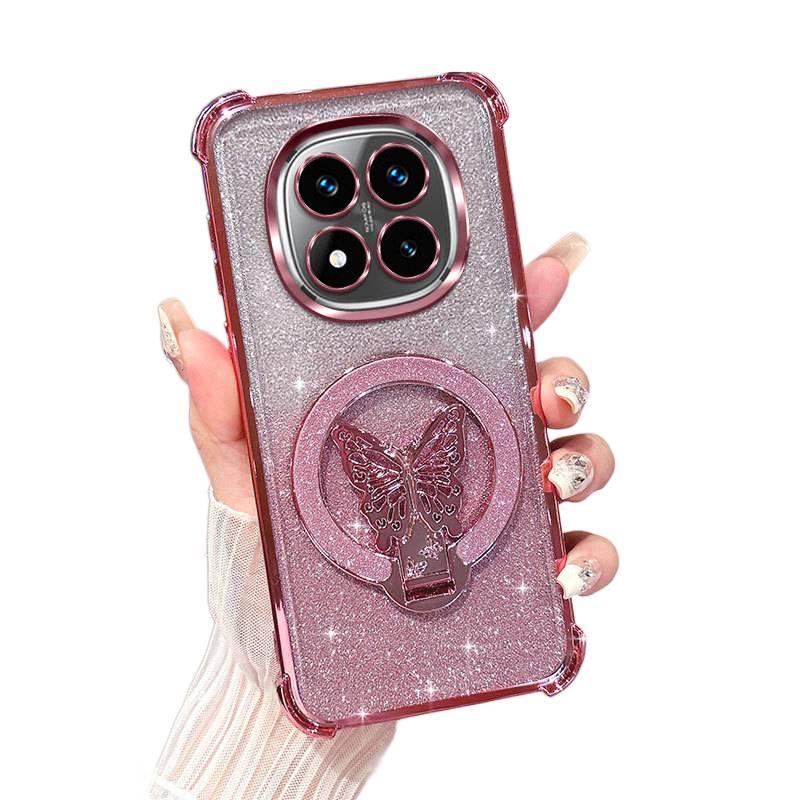 Protective Case for Redmi Note 13 with Drop Protection and Full Coverage plus Shockproof plus Butterfly Pattern plus Glitter in Butterfly - Image 1