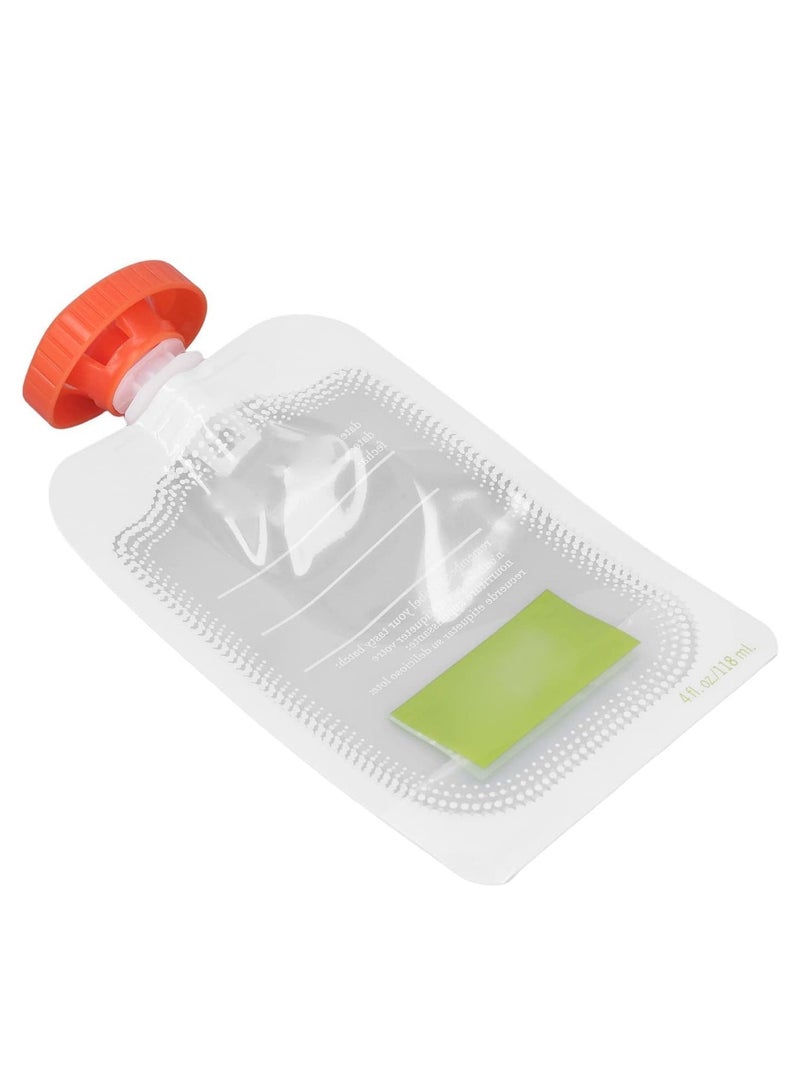 Captaintech 10PACK Baby Food Pouches Reusable Baby Food Storage Portable Manual Baby Fruit Puree Bags Easy to Clean Refillable Baby Fruit Squeeze Bags for Applesauce Yogurt and Puree Group 1 - Image 2
