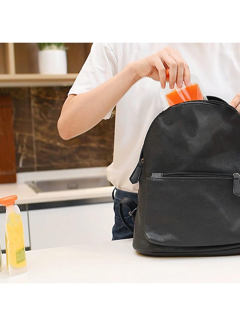 Captaintech 10PACK Baby Food Pouches Reusable Baby Food Storage Portable Manual Baby Fruit Puree Bags Easy to Clean Refillable Baby Fruit Squeeze Bags for Applesauce Yogurt and Puree Group 1 - Image 5