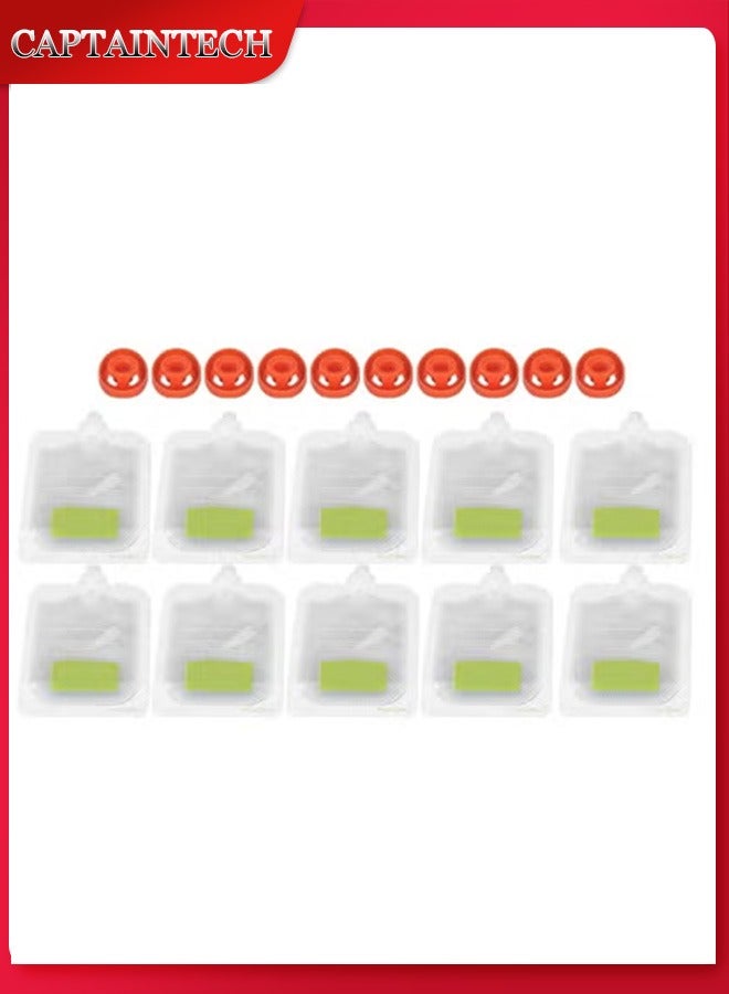 Captaintech 10PACK Baby Food Pouches Reusable Baby Food Storage Portable Manual Baby Fruit Puree Bags Easy to Clean Refillable Baby Fruit Squeeze Bags for Applesauce Yogurt and Puree Group 1 - Image 1