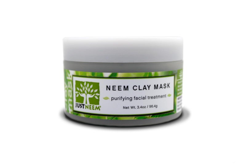 JustNeem French Clay Mask with Neem for Blemishes Blackheads Rashes for Irritated and Stressed Skin Deeply Cleansing and Rejuvenating Rosemary Lavender Eucalyptus Essential Oils 34 oz - Image 2