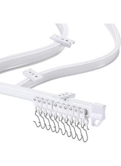 The Bros Flexible Bendable Ceiling Curtain Track, White Curtain Rail Curved Ceiling Curtain Track Mount for Room Divider (Size : 3M)  - Image 1