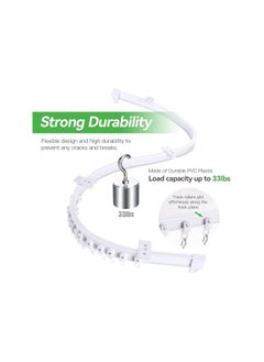 The Bros Flexible Bendable Ceiling Curtain Track, White Curtain Rail Curved Ceiling Curtain Track Mount for Room Divider (Size : 3M)  - Image 4