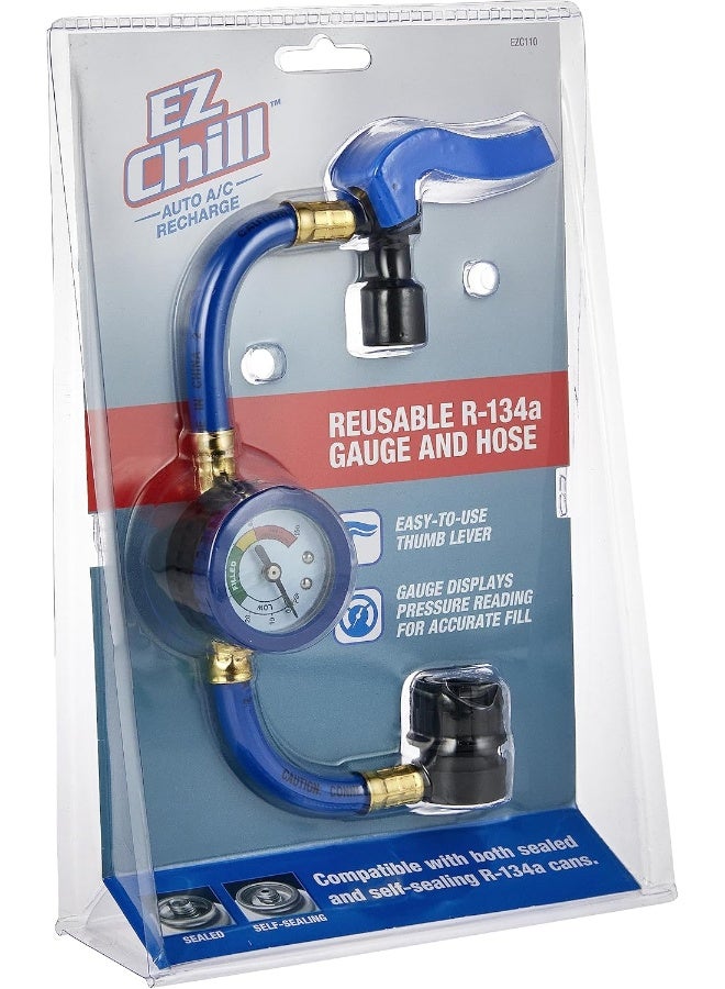 A/C Pro InterDynamics Car Air Conditioner Refrigerant Gauge and Hose  - Image 3