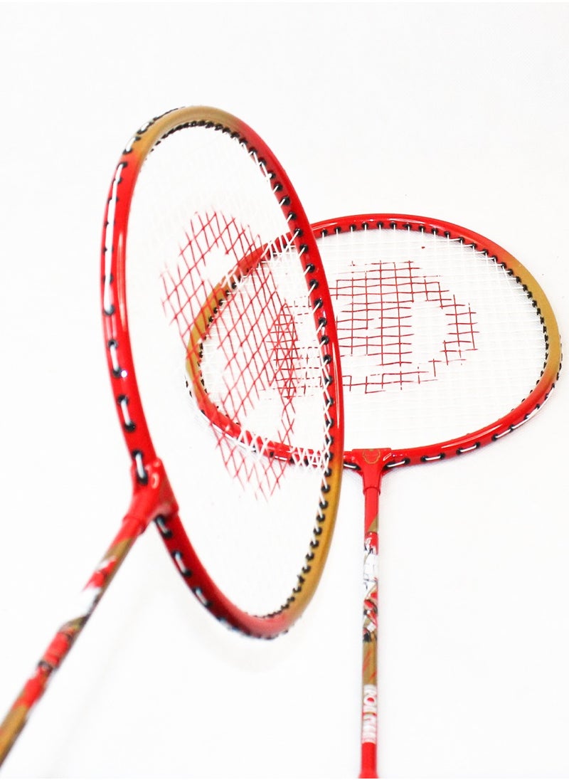 MARVEL - Badminton Racket Set of 2 Pcs With 3 Shuttlecocks And A Carry Bag - Premium Quality Frame With Comfortable Grip, Official Size and Weight, Best Choice for Professionals and Beginners, Tennis Players - Image 1