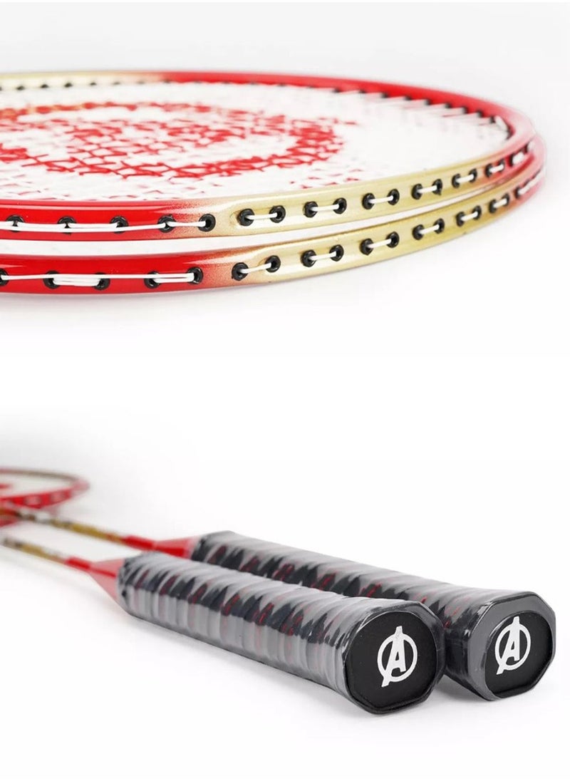 MARVEL - Badminton Racket Set of 2 Pcs With 3 Shuttlecocks And A Carry Bag - Premium Quality Frame With Comfortable Grip, Official Size and Weight, Best Choice for Professionals and Beginners, Tennis Players - Image 1