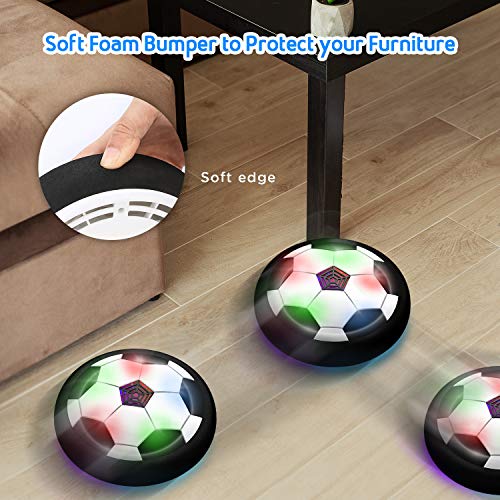 Toyk Boy Toys LED Hover Soccer Ball Air Power Training Ball Playing Football Indoor Outdoor Game Birthday Gifts for Kids Age 3 4 5 6 7 812 Year Old Boys Soccer - Image 5