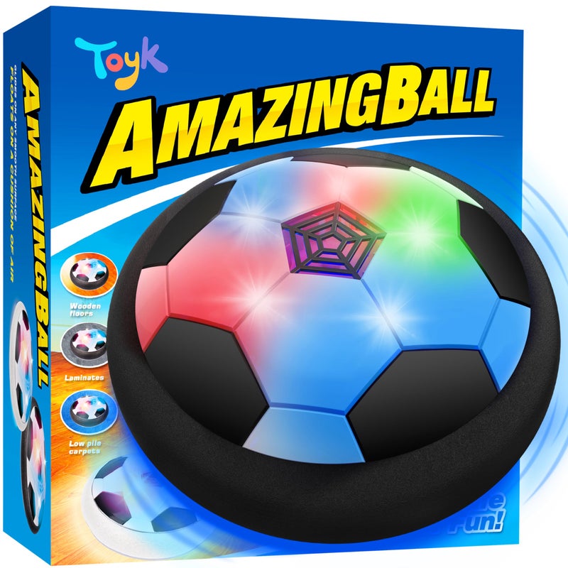 Toyk Boy Toys LED Hover Soccer Ball Air Power Training Ball Playing Football Indoor Outdoor Game Birthday Gifts for Kids Age 3 4 5 6 7 812 Year Old Boys Soccer - Image 4
