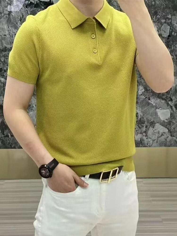 Short-Sleeved T-Shirt Men'S Trendy Brand Summer Loose Five-Point Sleeve Internet Trendy Ins Simple Printed Top - Image 5