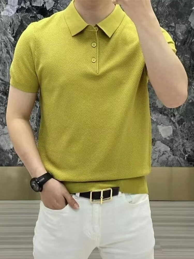 Short-Sleeved T-Shirt Men'S Trendy Brand Summer Loose Five-Point Sleeve Internet Trendy Ins Simple Printed Top - Image 2