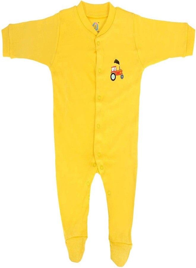 ميني بيري طقم نوم قطني بأكمام طويلة متعدد الألوان من ميني بيري بيبي نيدز للأطفال حديثي الولادة، مناسب للأولاد والبنات، مكون من 3 قطع - Image 3