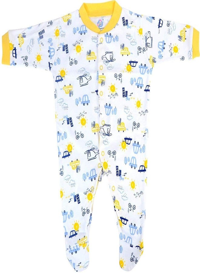 ميني بيري طقم نوم قطني بأكمام طويلة متعدد الألوان من ميني بيري بيبي نيدز للأطفال حديثي الولادة، مناسب للأولاد والبنات، مكون من 3 قطع - Image 5