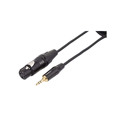 Hawk Proaudio Professional Gold Series 3.5mm TRS to XLR Female Microphone Cable (3 Meters) - Image 2