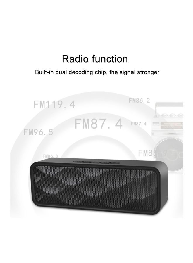 NIBEMINENT Portable Bluetooth Speaker Black - Image 3