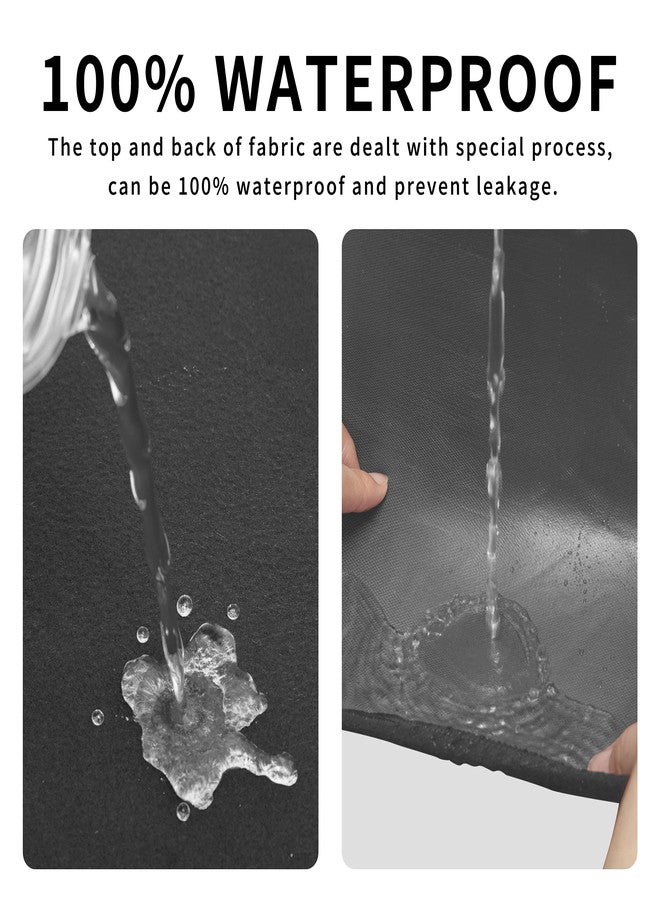 إيزي-جوينج غطاء عثماني مرن قابل للتمدد، مقاوم للماء بنسبة 100%، مربع الشكل، قابل للطي، مقاس 30×30×15 بوصة، لحماية الأثاث، مناسب لغرفة المعيشة، لون رمادي داكن - Image 3