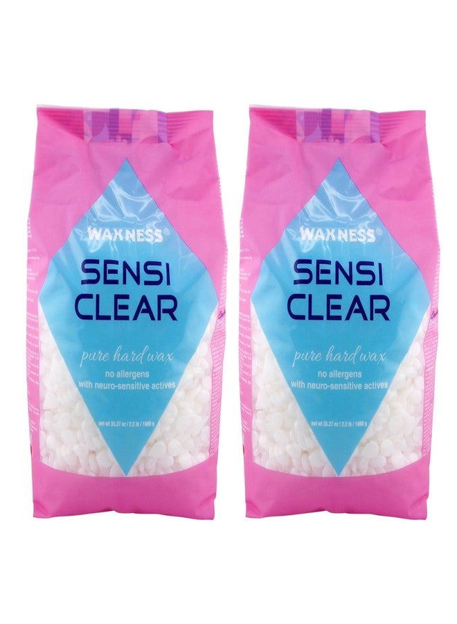 Waxness Sensi Clear Glass Rosin Free Hard Wax 2.2 lb / 1 kg Pack of 2 - Image 1