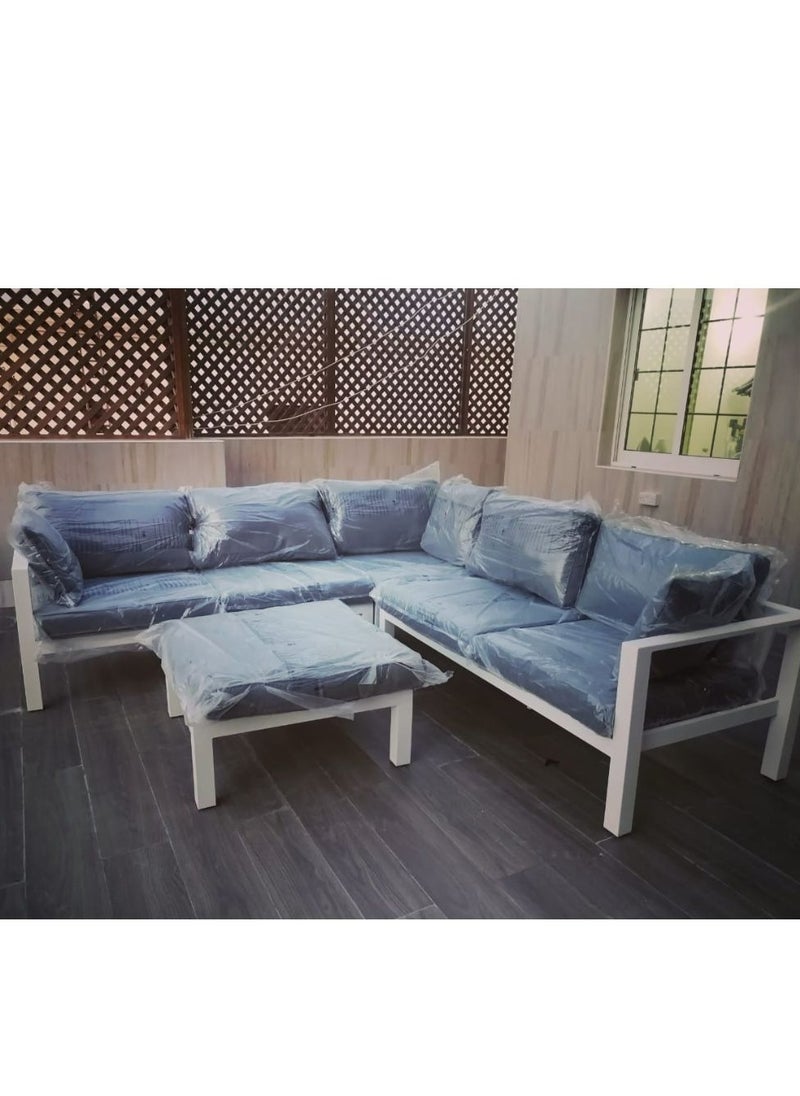 Swin Furniture - Seven-Seater Aluminum Outdoor Garden Sofa Set - Image 1