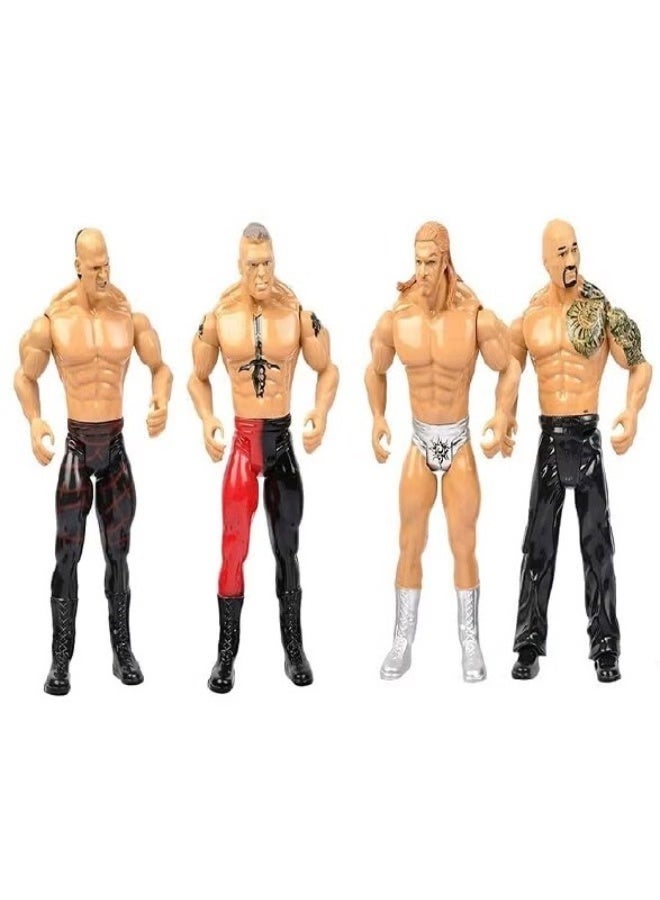 WWE Warrior Wrestling Action Figures Set - 4 Fighters with Ring & Battle Accessories for Kids - Image 3