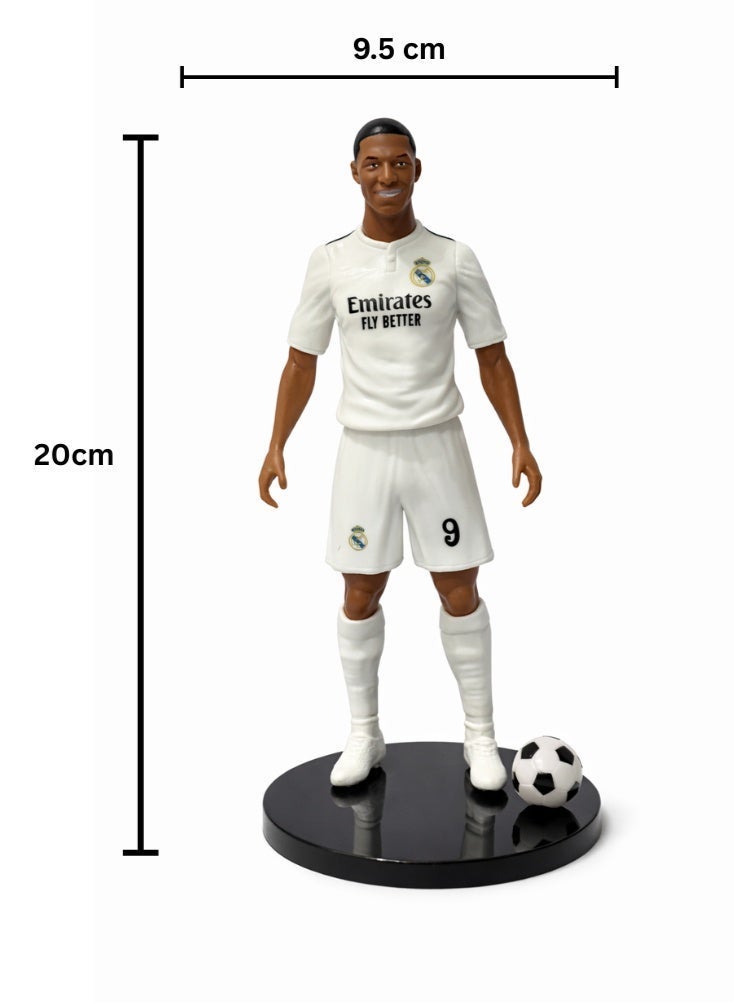 Premium Real Madrid Football Player Action Figure 20cm with Base Stand – Premium Soccer Collectible Statue, Detailed Jersey Design, Mini Football Figure for Fans, Display & Gifting - Image 3