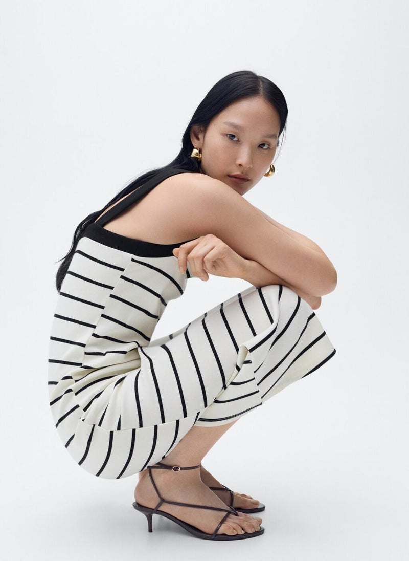 MANGO Striped Midi Dress  - Image 5